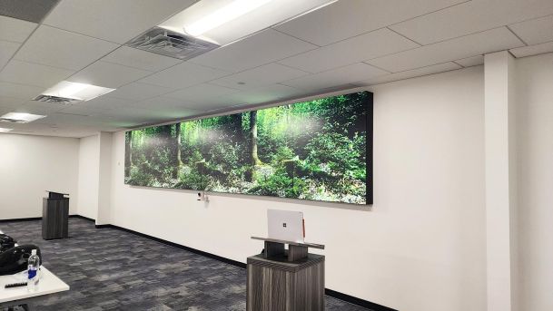 Video wall in a conference room