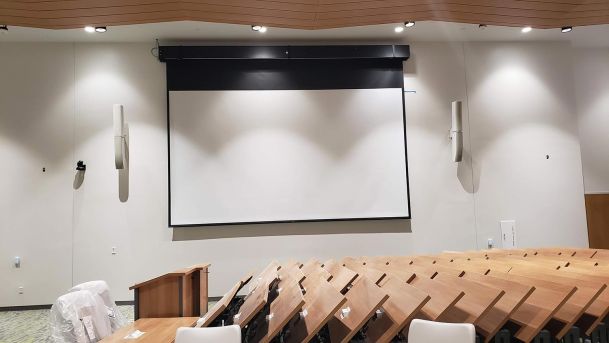 Big screen in a lecture room