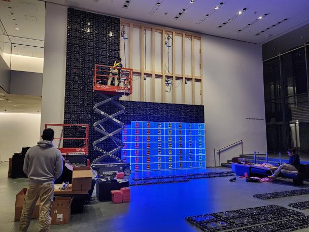 Installation of Video wall MOMA 