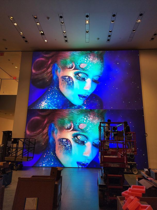 Installation of Video wall MOMA 